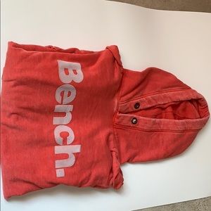 Coral orange “Bench” hoodie